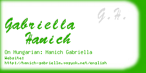 gabriella hanich business card